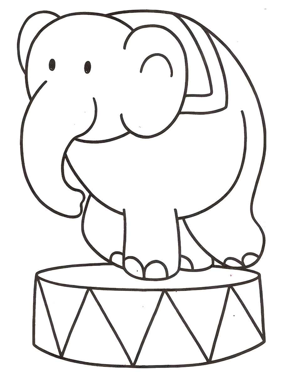 Elephant coloring page (3)