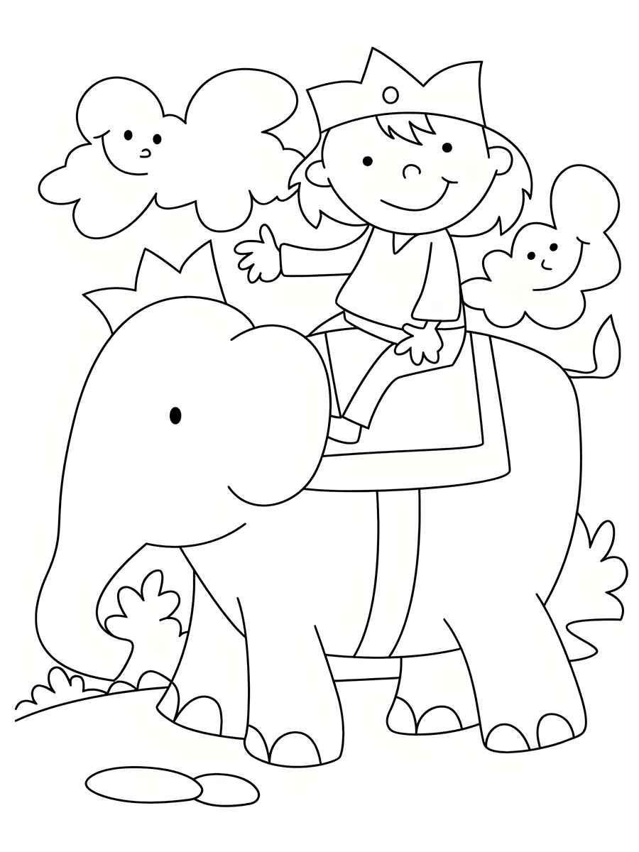 Elephant coloring page (33)