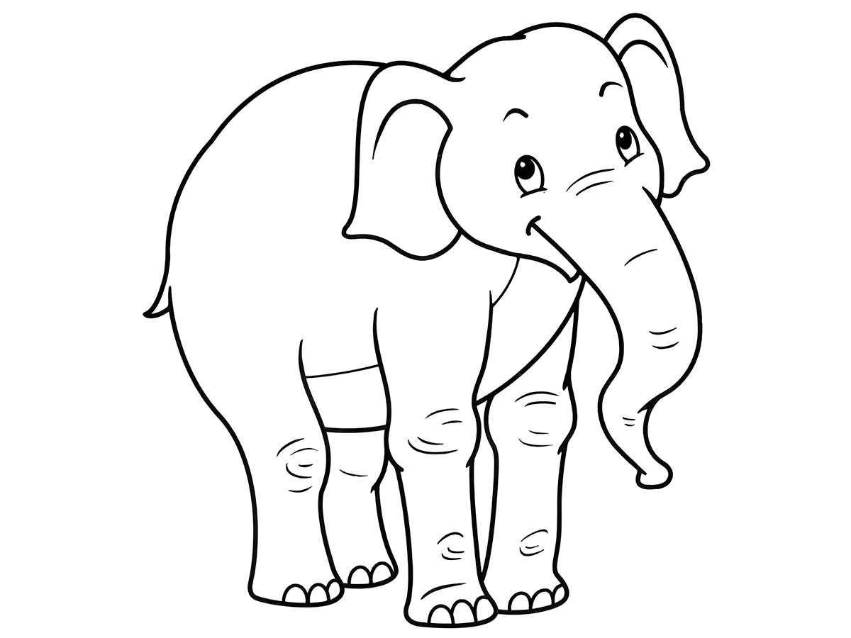 Elephant coloring page (34)