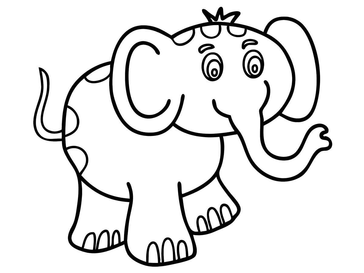 Elephant coloring page (35)