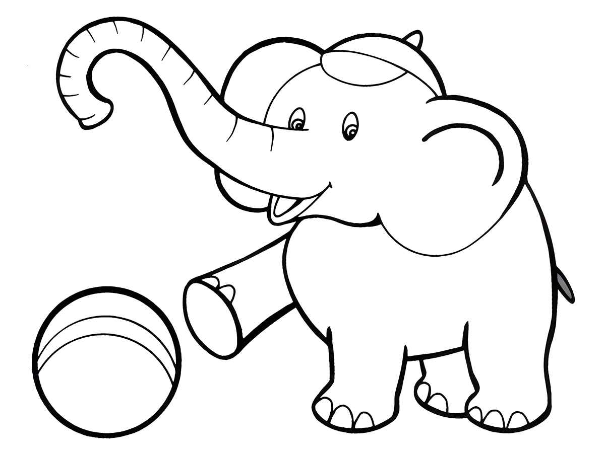 Elephant coloring page (36)