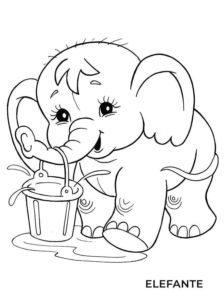 Elephant coloring page (37)