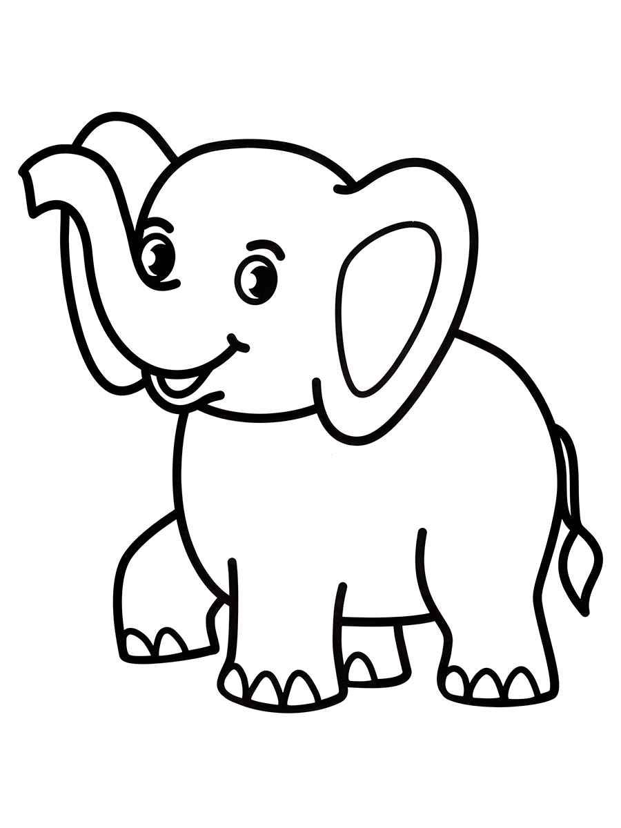 Elephant coloring page (38)