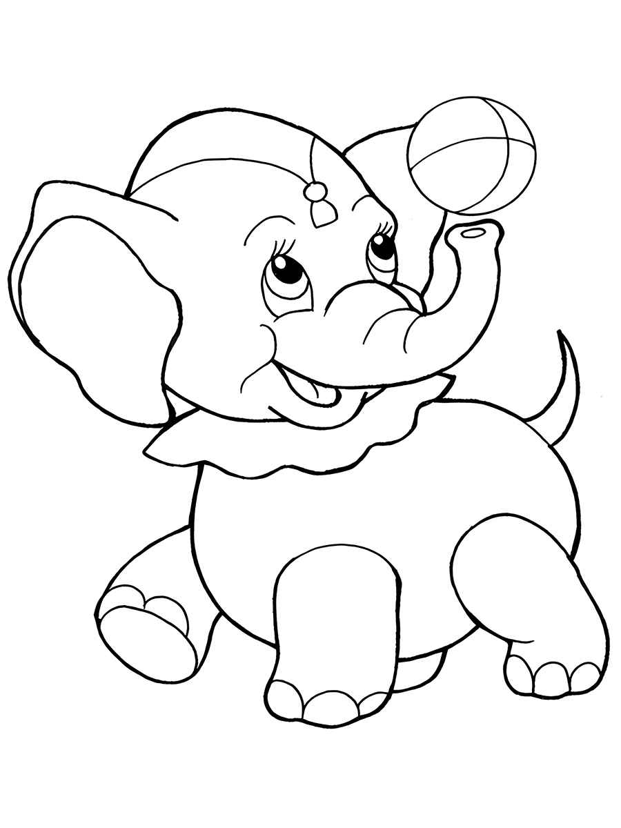 Elephant coloring page (39)