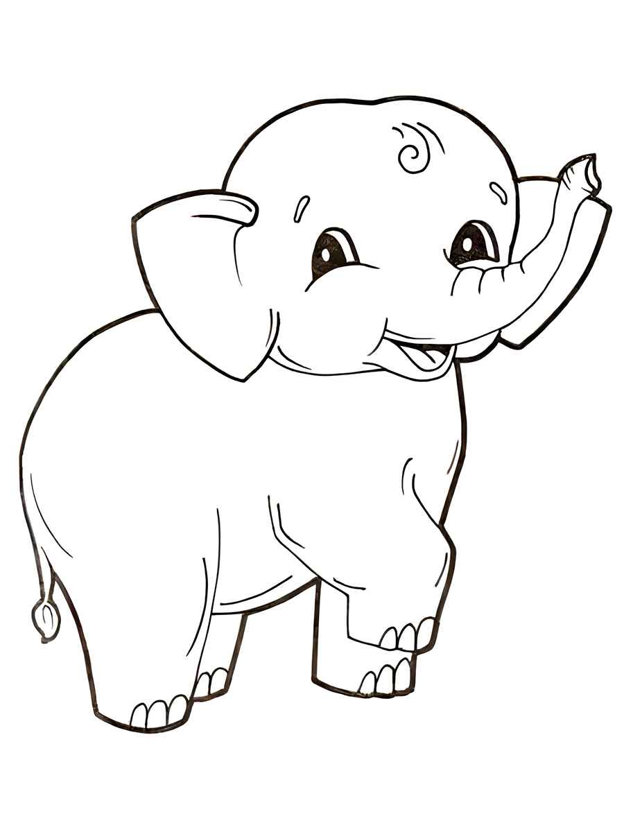 Elephant coloring page (41)