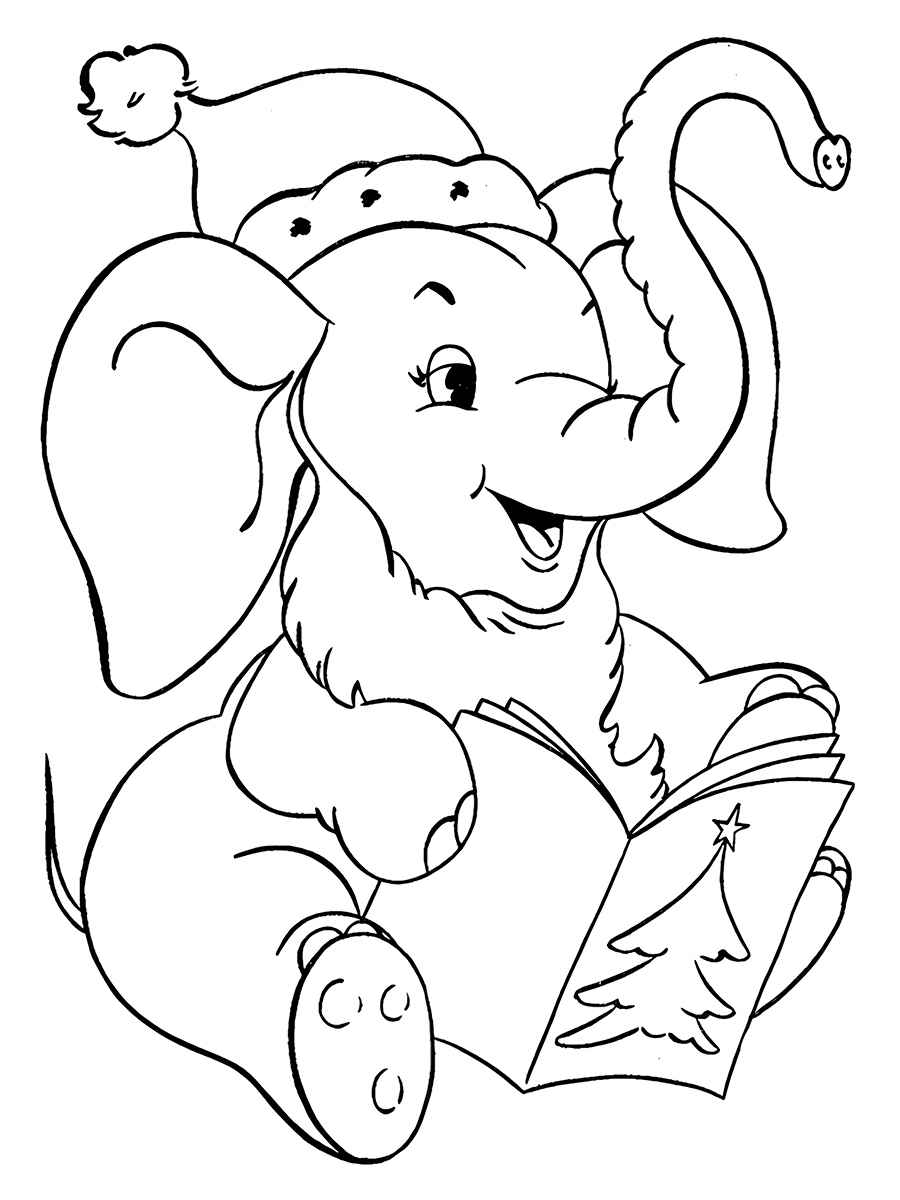 Elephant coloring page (42)