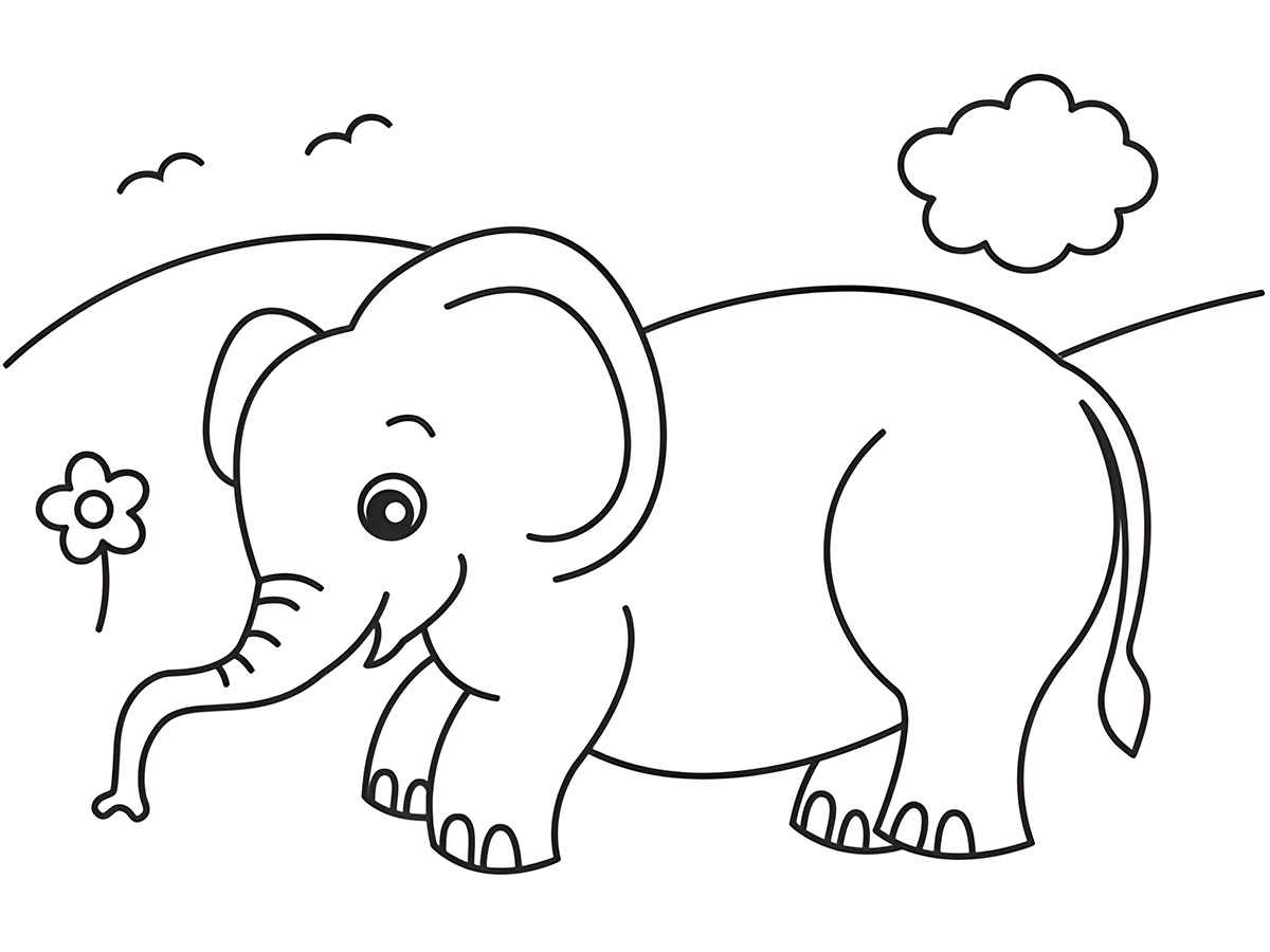 Elephant coloring page (43)