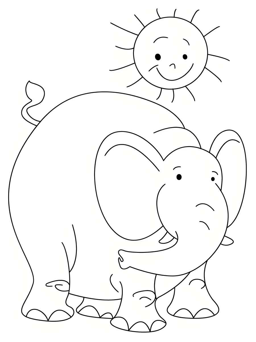 Elephant coloring page (46)