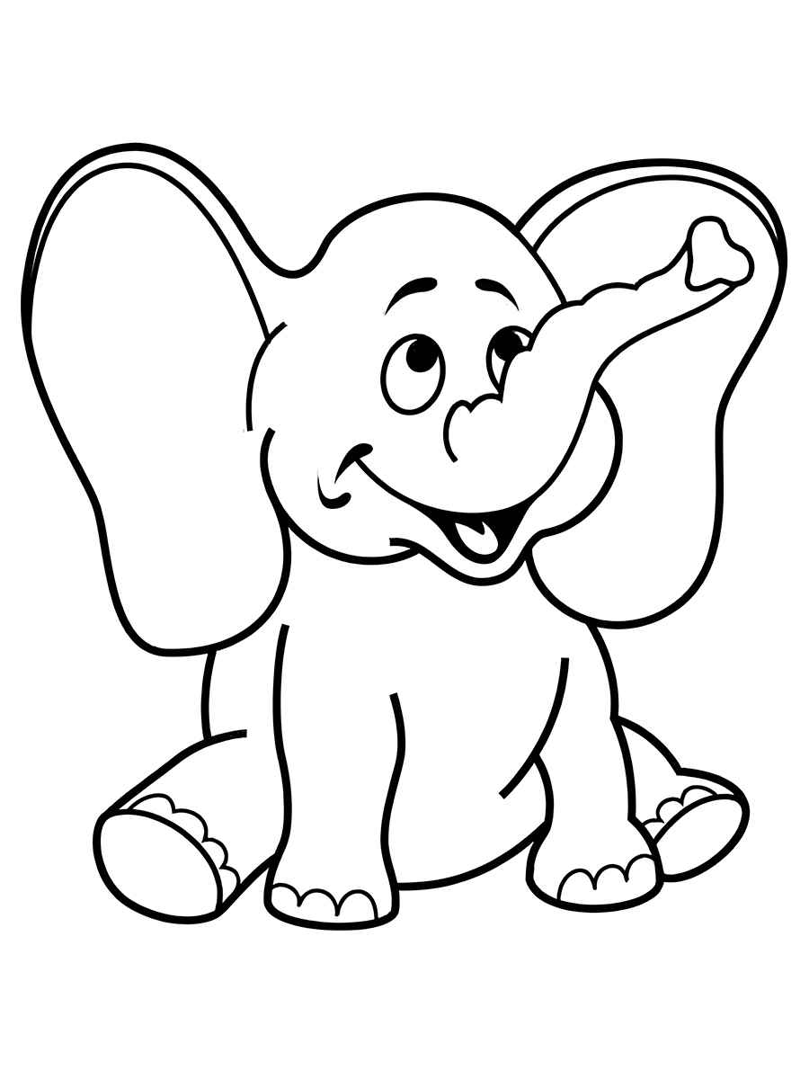 Elephant coloring page (49)