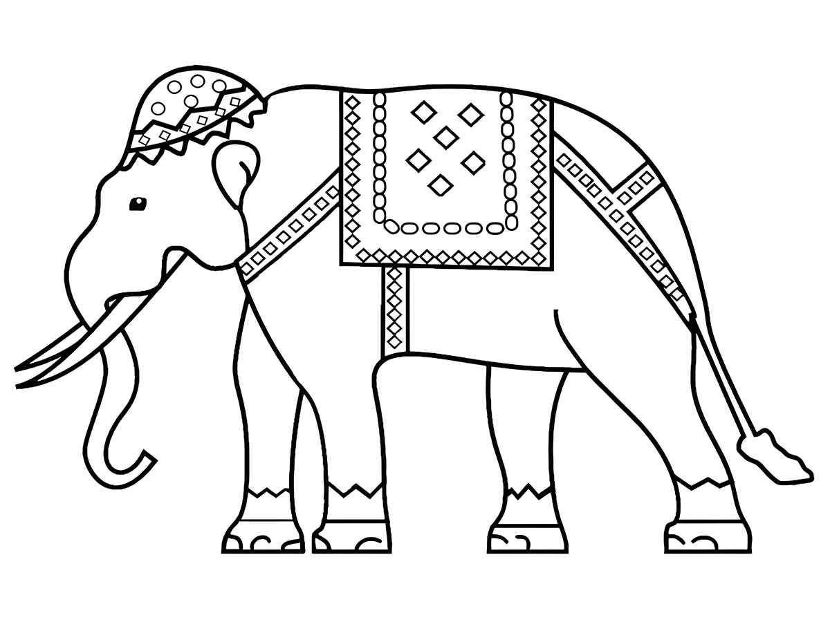 Elephant coloring page (5)