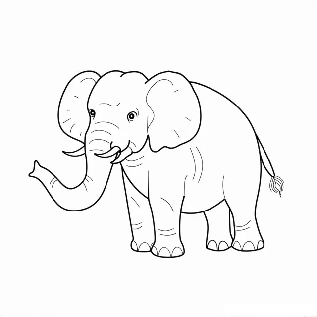 Elephant coloring page (5)