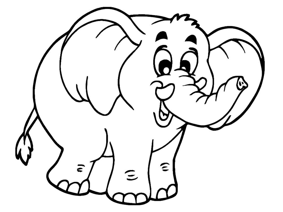 Elephant coloring page (50)