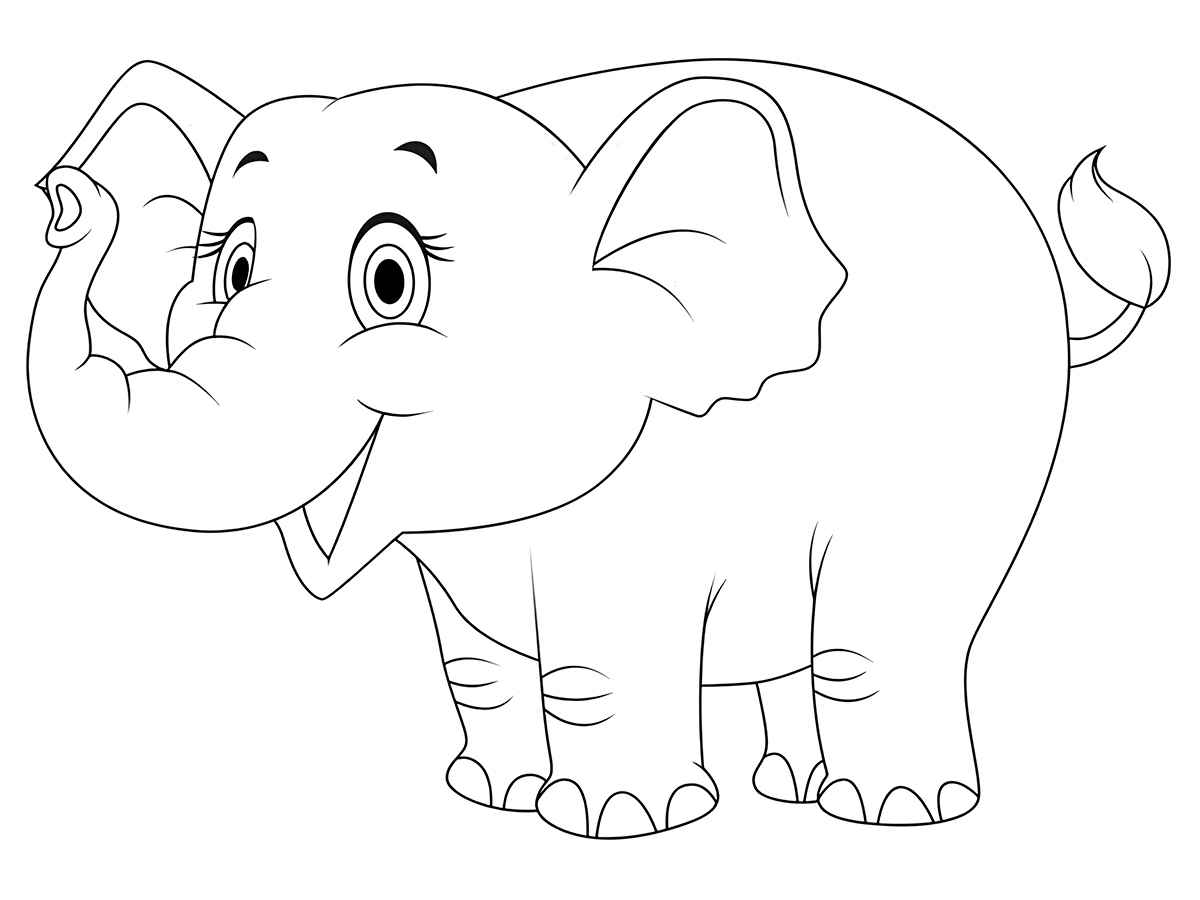 Elephant coloring page (52)