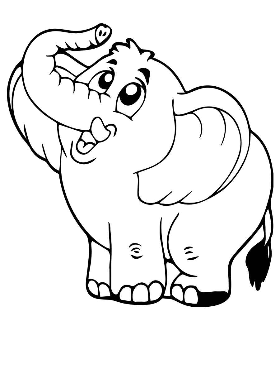 Elephant coloring page (54)