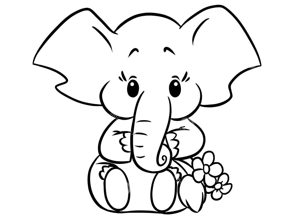 Elephant coloring page (55)