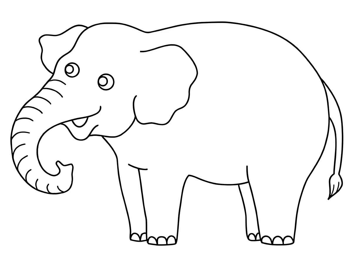 Elephant coloring page (57)