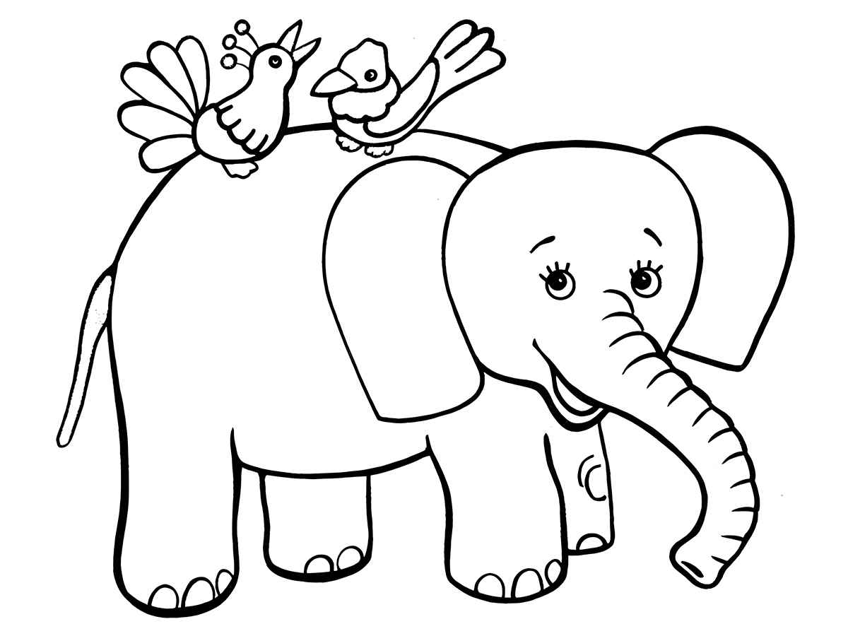 Elephant coloring page (58)