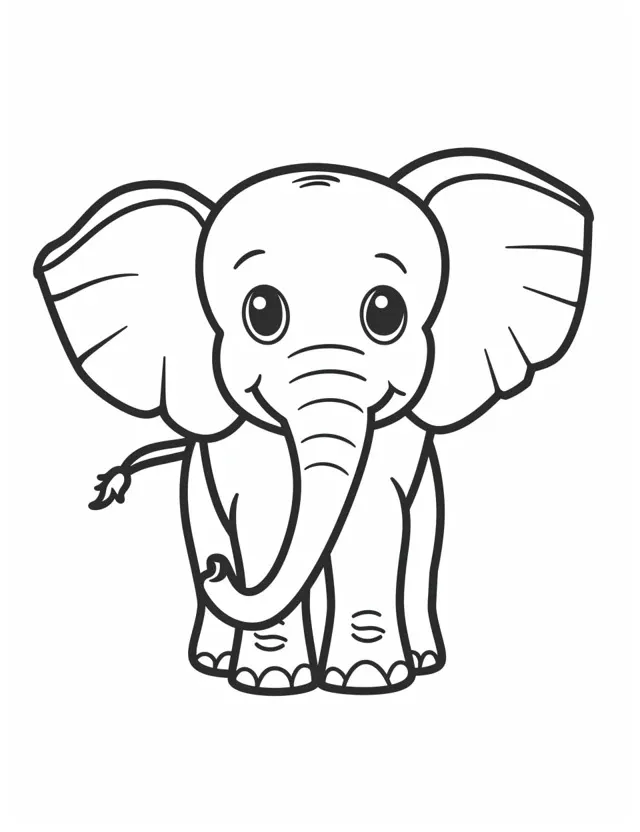 Elephant coloring page (6)