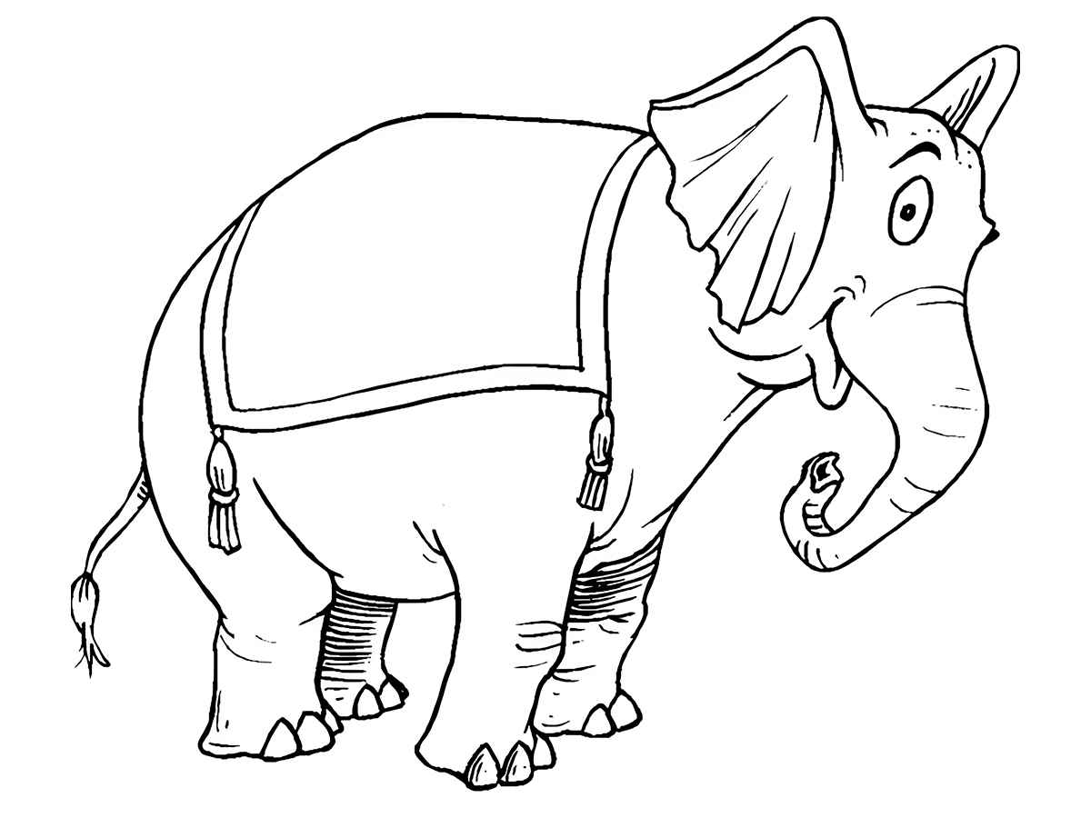 Elephant coloring page (61)