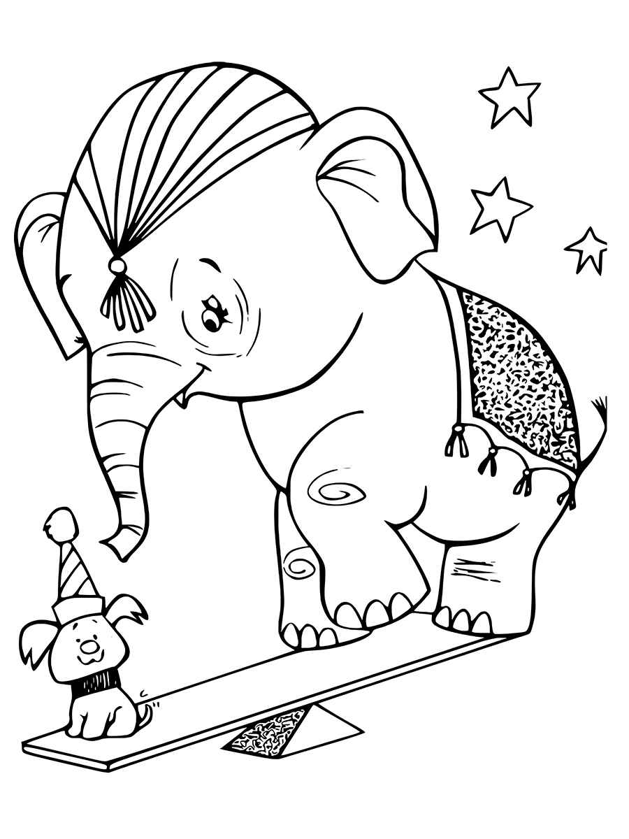 Elephant coloring page (66)