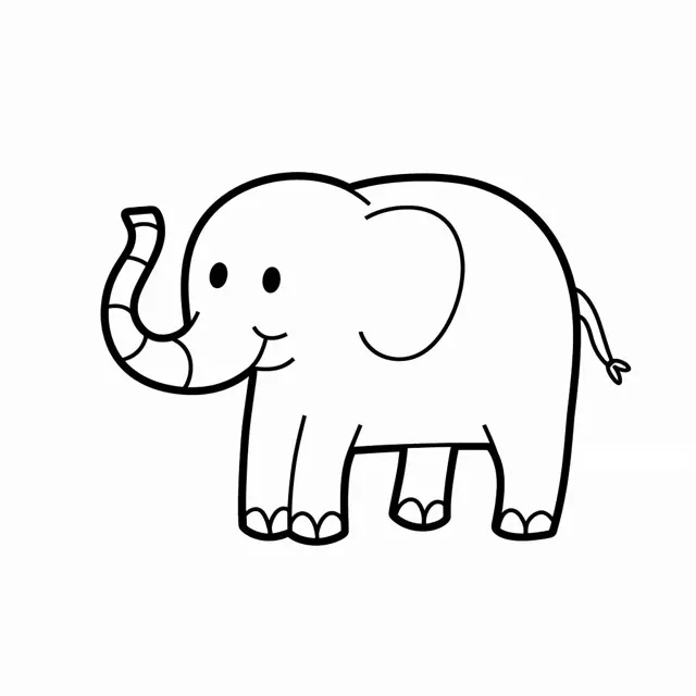 Elephant coloring page (7)