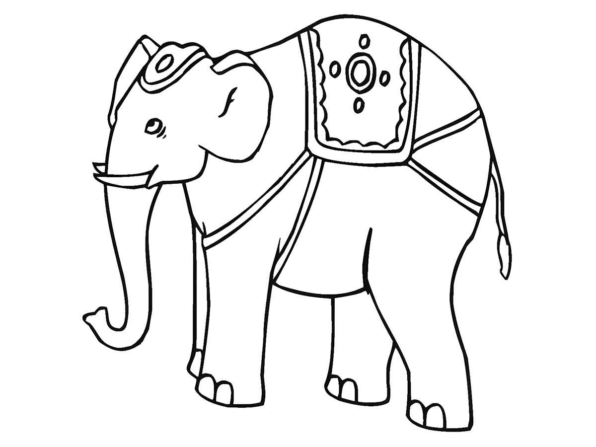 Elephant coloring page (70)