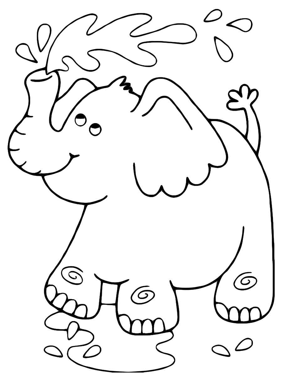 Elephant coloring page (71)