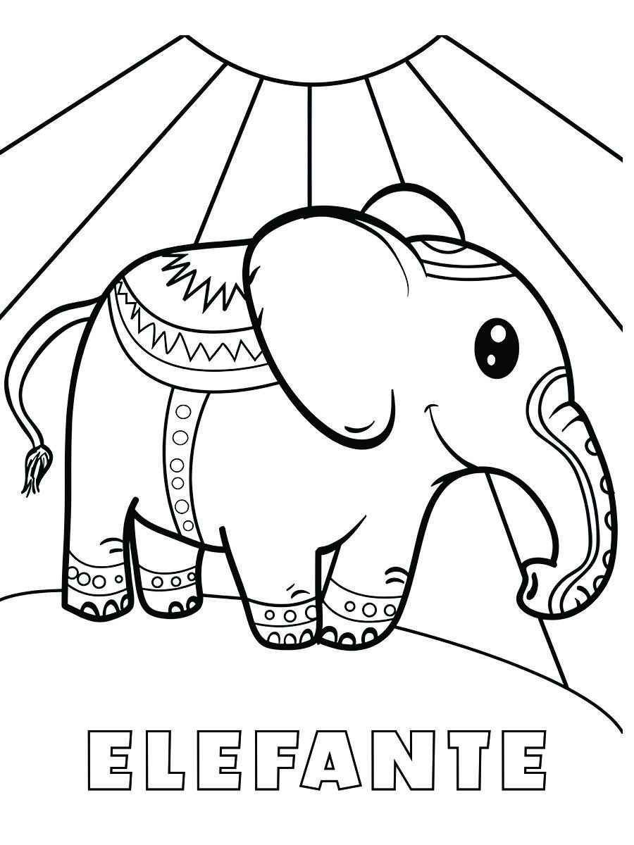 Elephant coloring page (73)