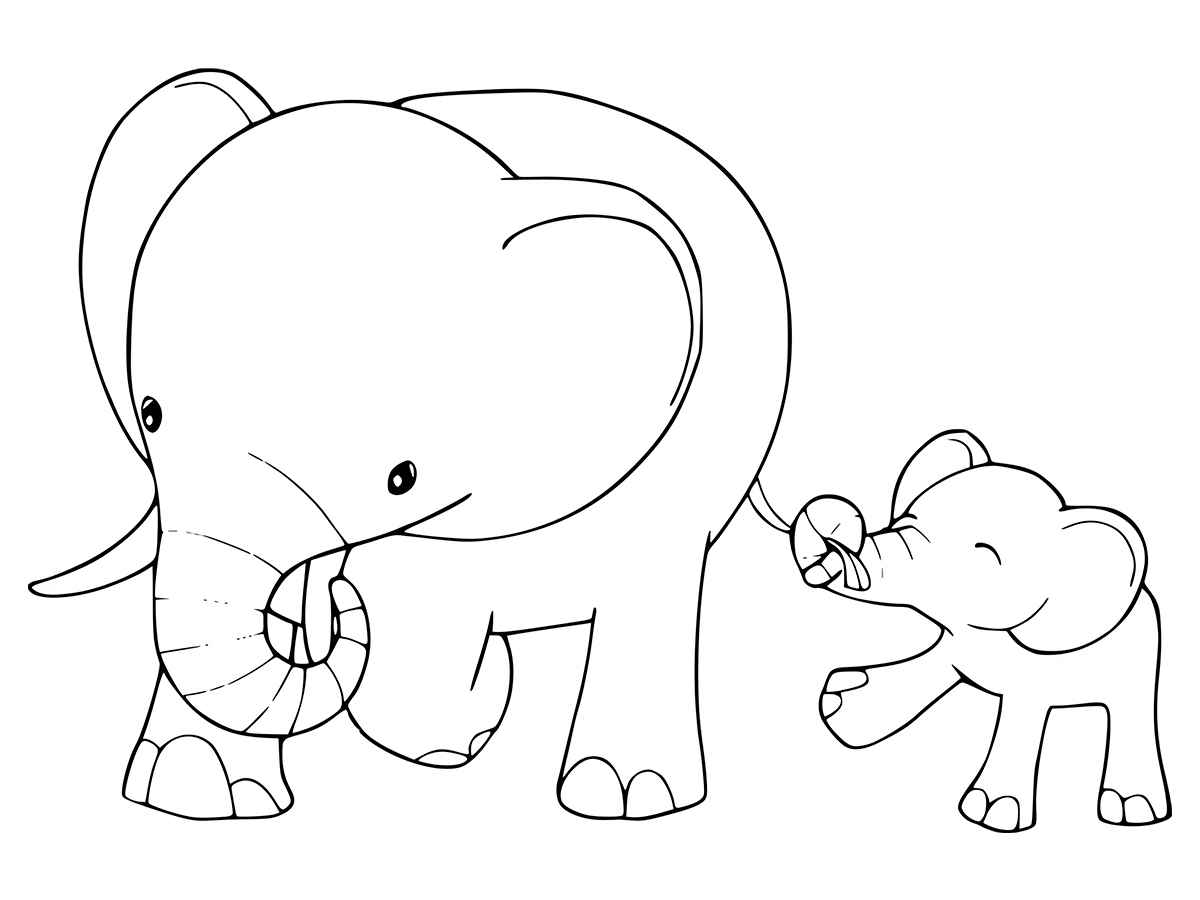 Elephant coloring page (77)