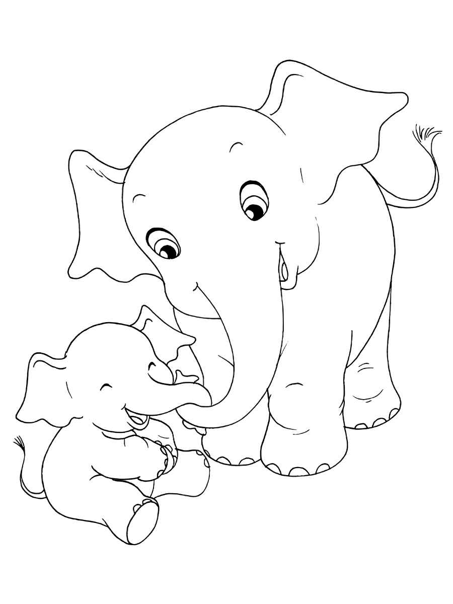 Elephant coloring page (78)