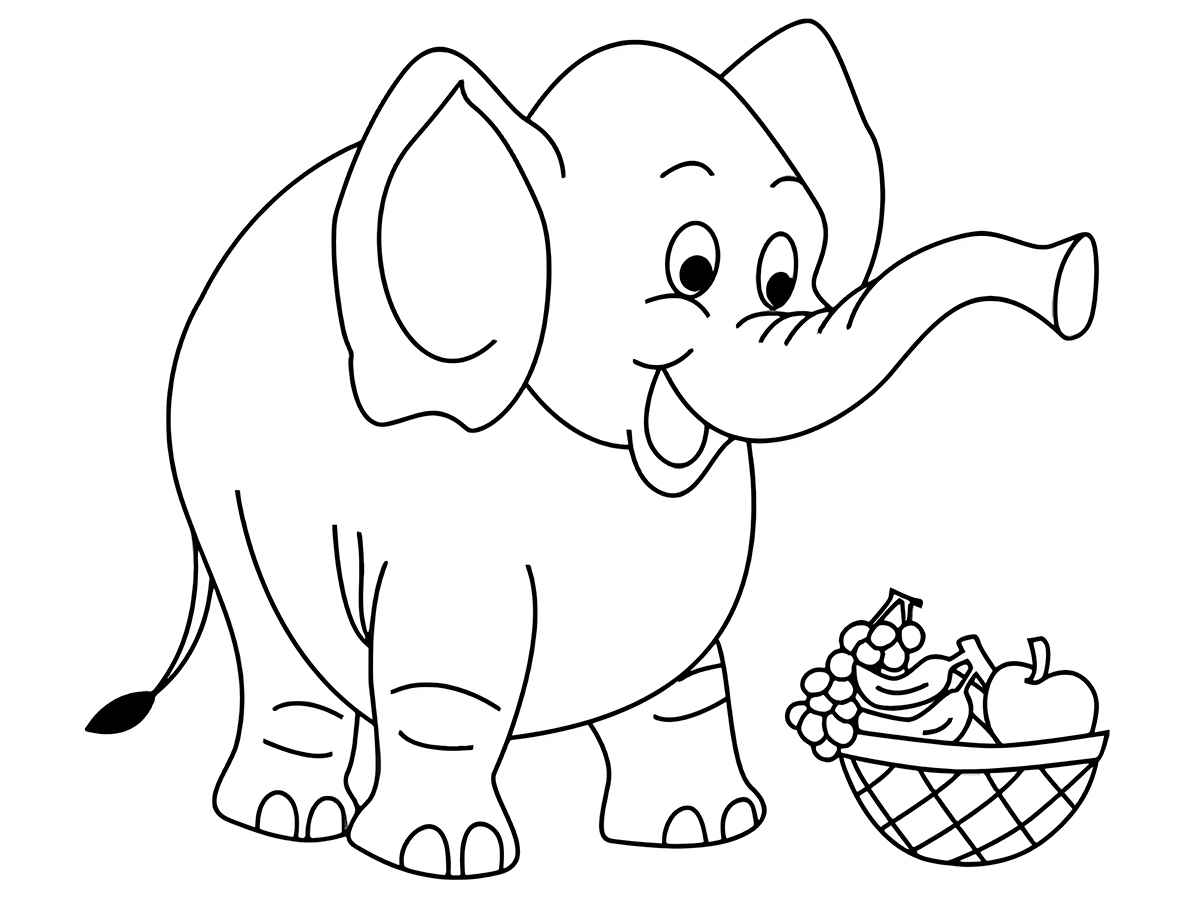 Elephant coloring page (8)