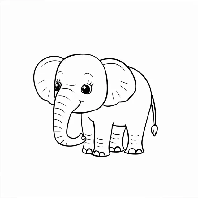 Elephant coloring page (8)