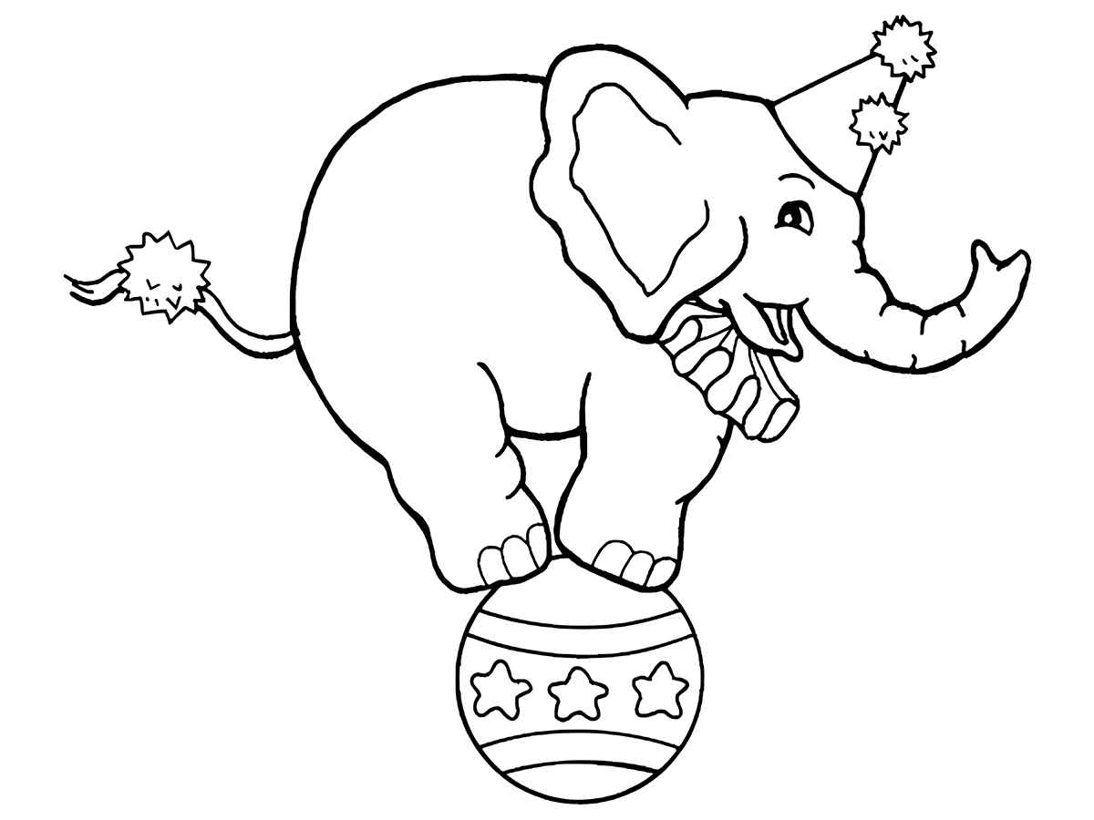 Elephant coloring page (9)