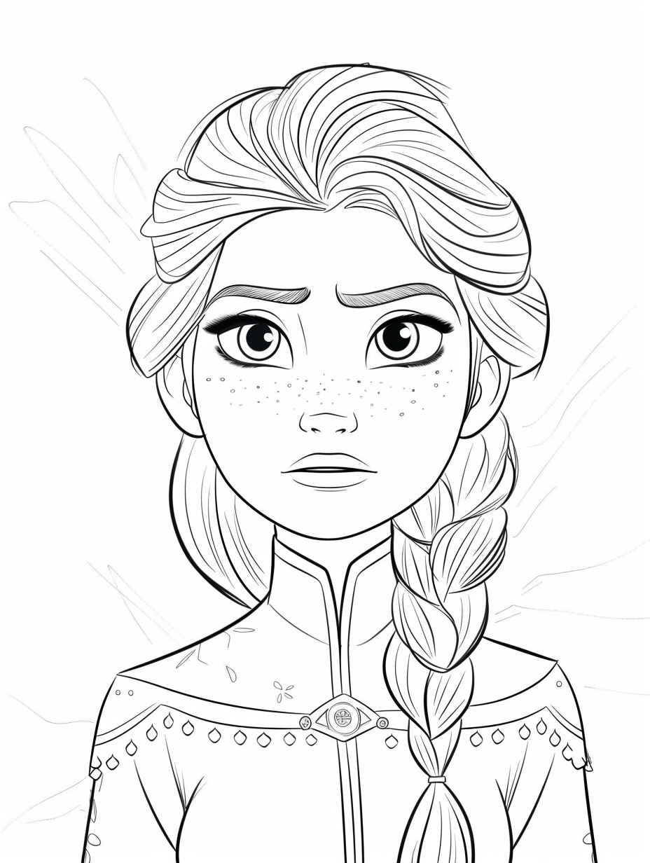 Elsa coloring page (1)