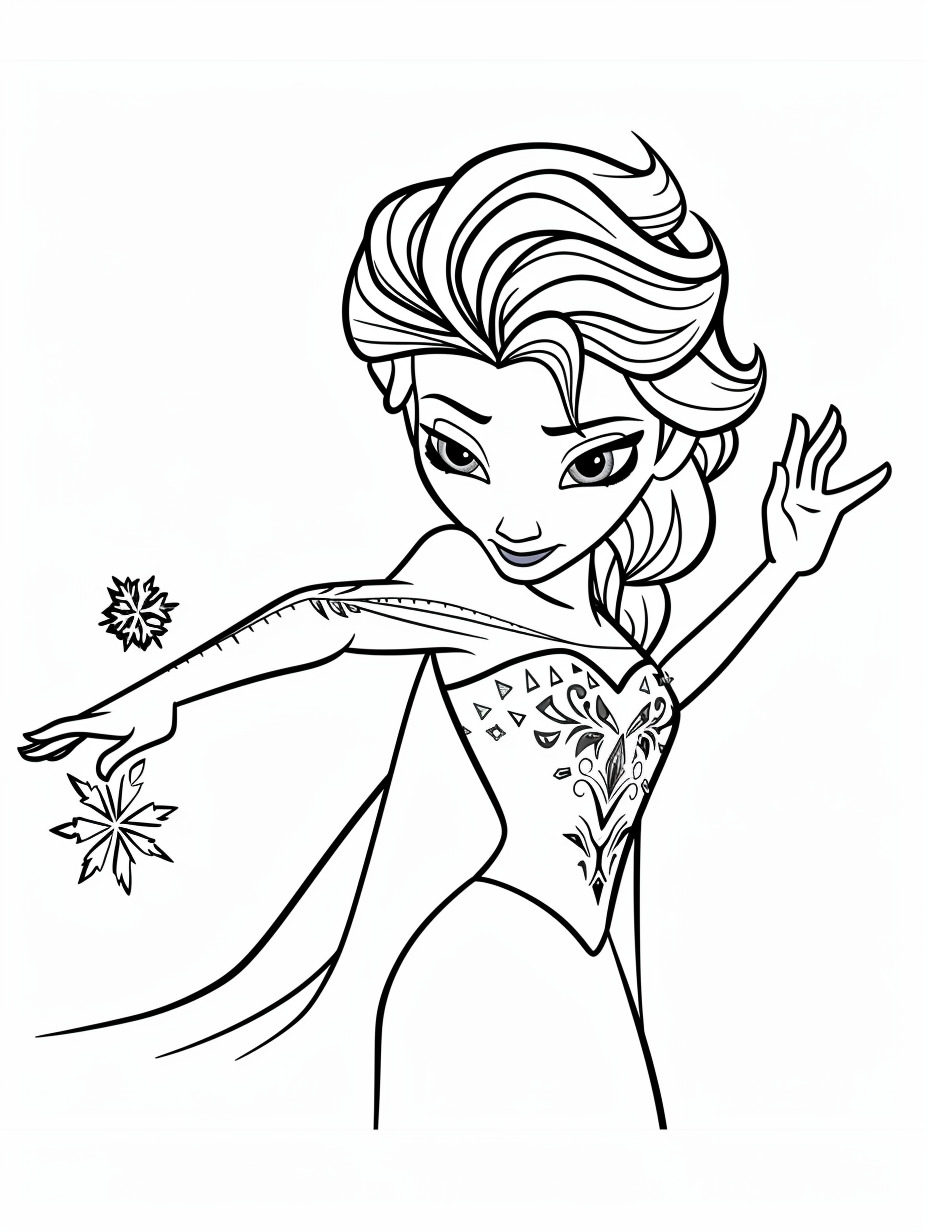 Elsa coloring page (10)