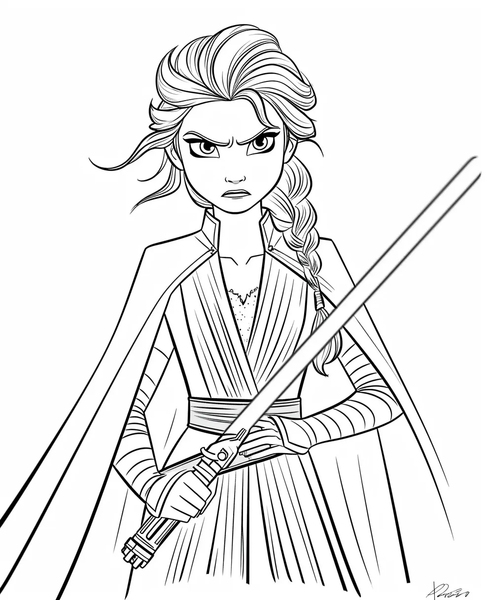 Elsa coloring page (13)