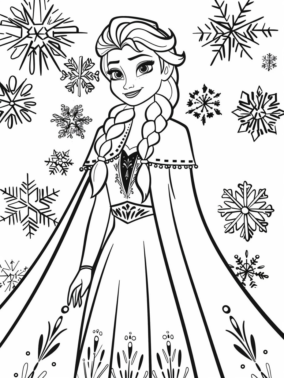 Elsa coloring page (2)