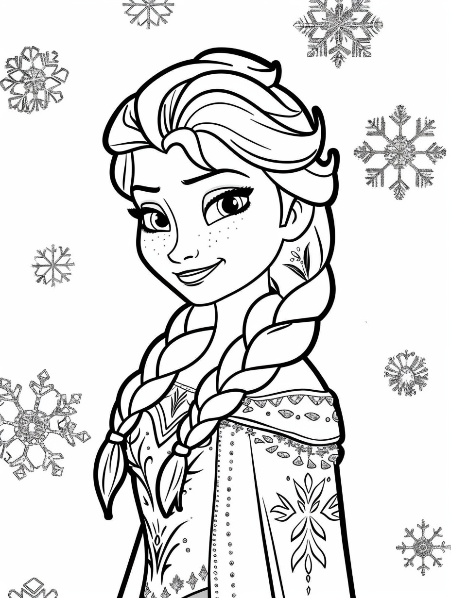 Elsa coloring page (3)