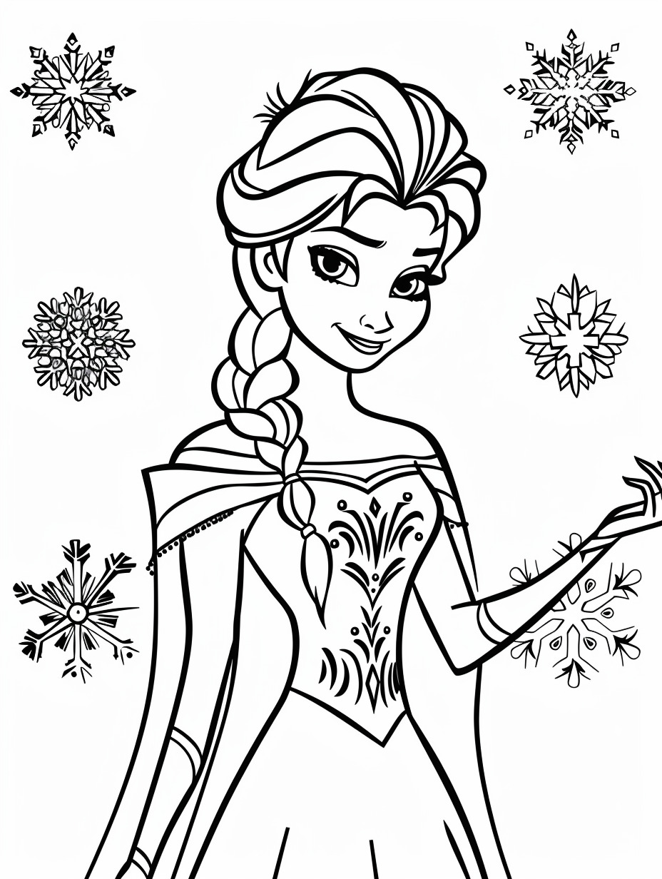 Elsa coloring page (4)