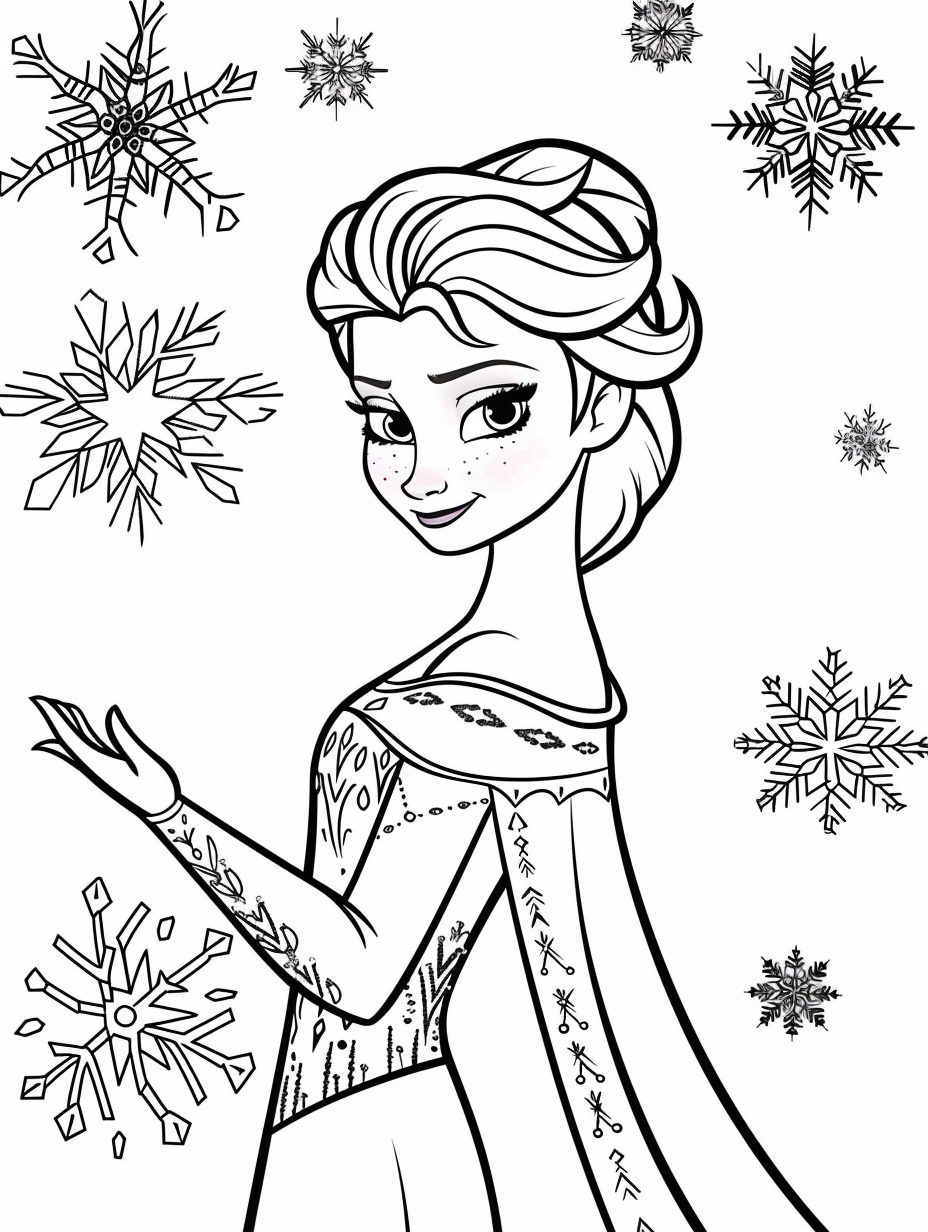 Elsa coloring page (5)