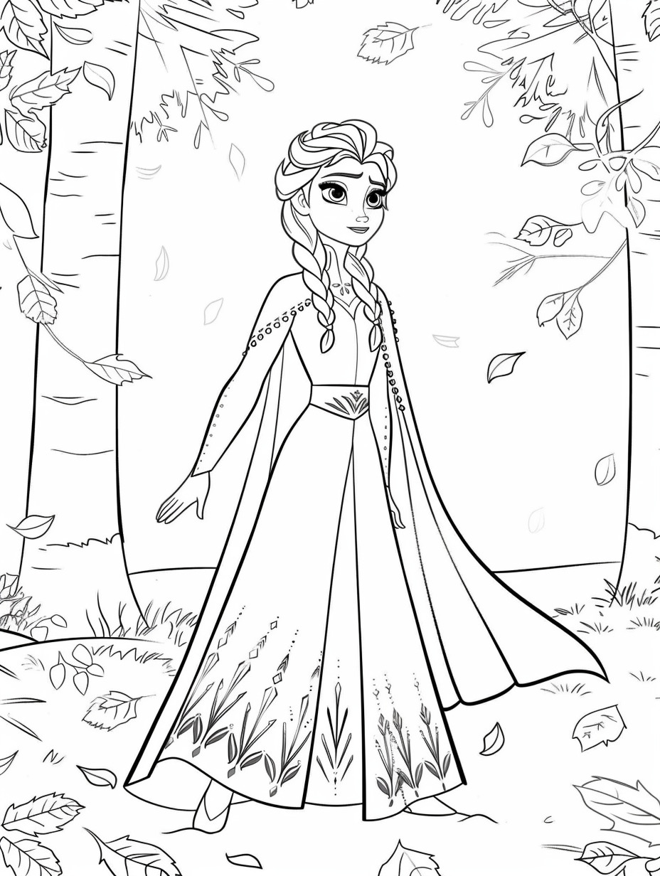 Elsa coloring page (7)