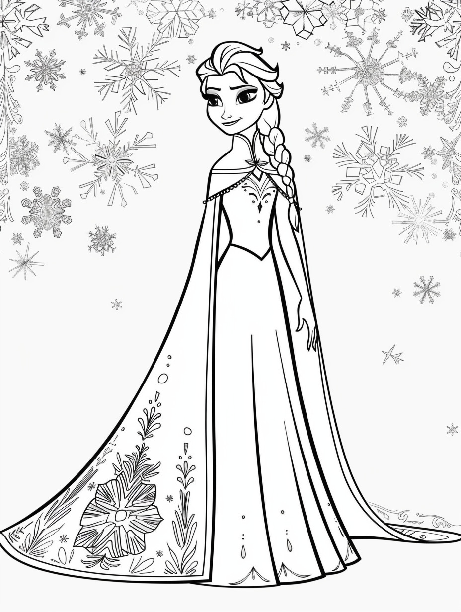 Elsa coloring page (8)