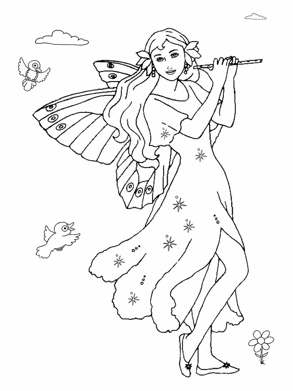 Fairies coloring page (27)