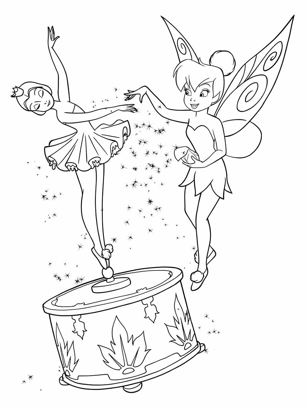 Fairies coloring page (3)