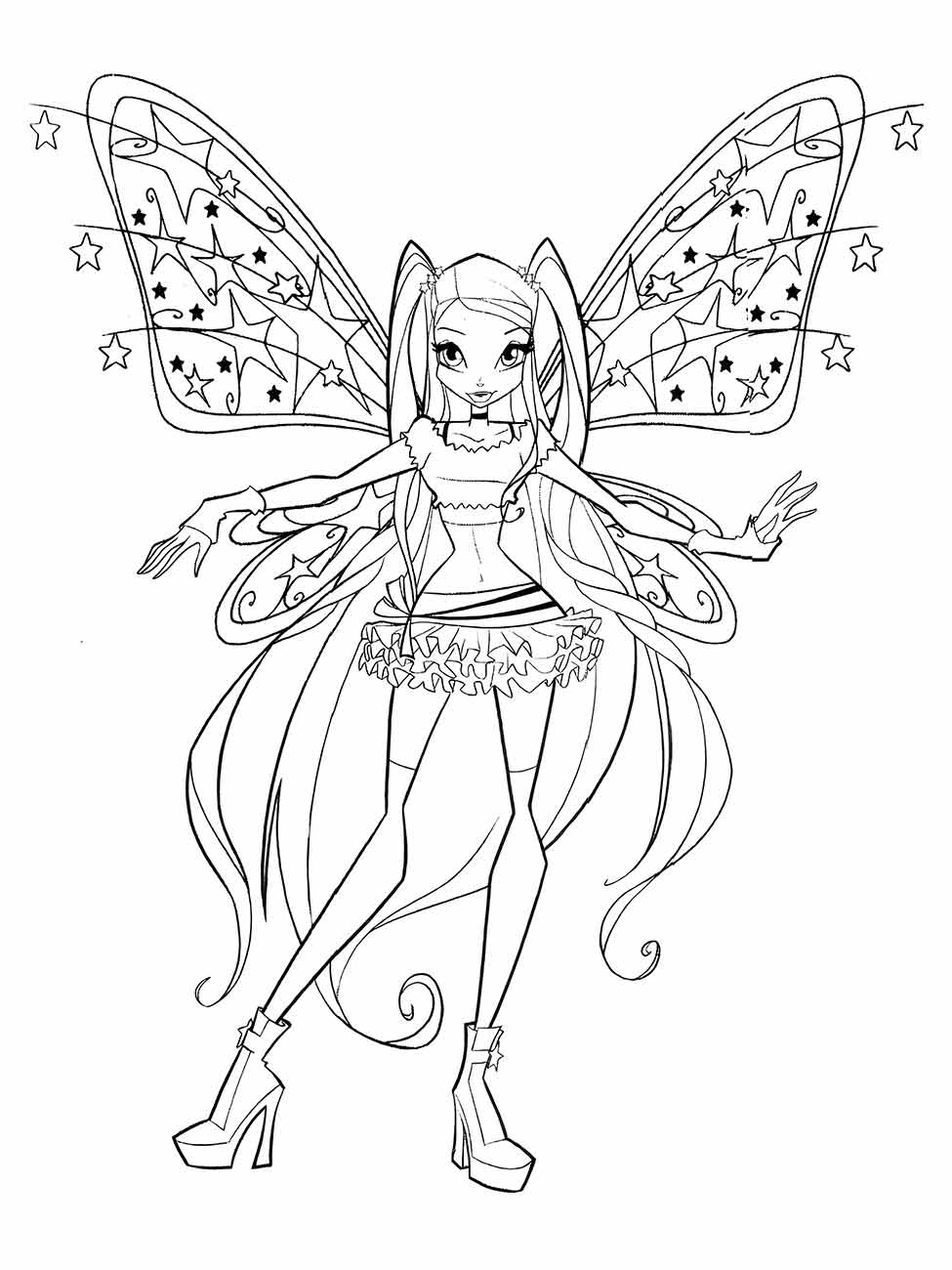 Fairies coloring page (5)