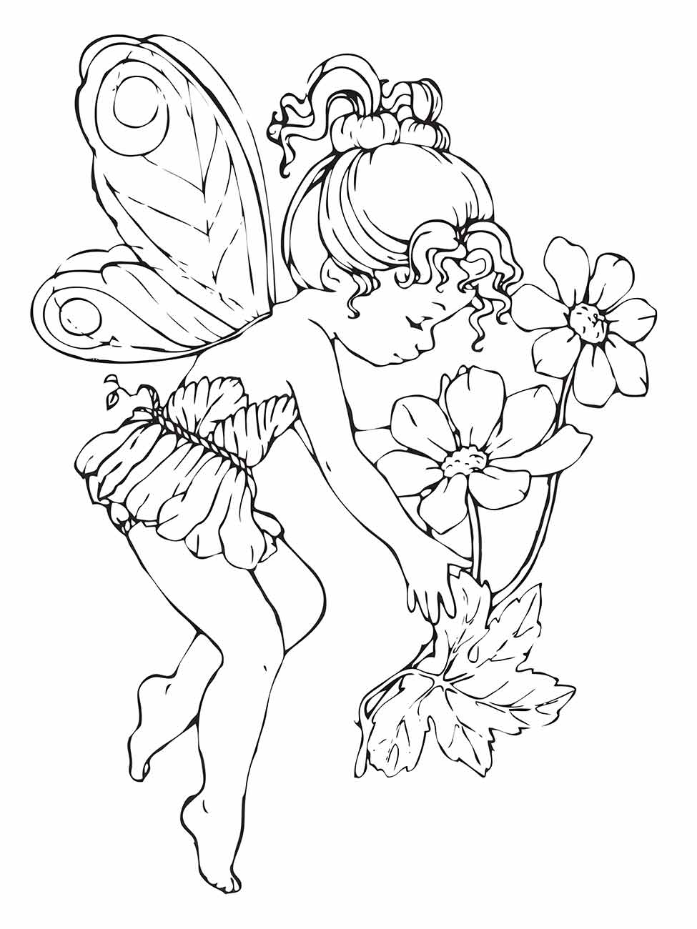 Fairies coloring page (9)