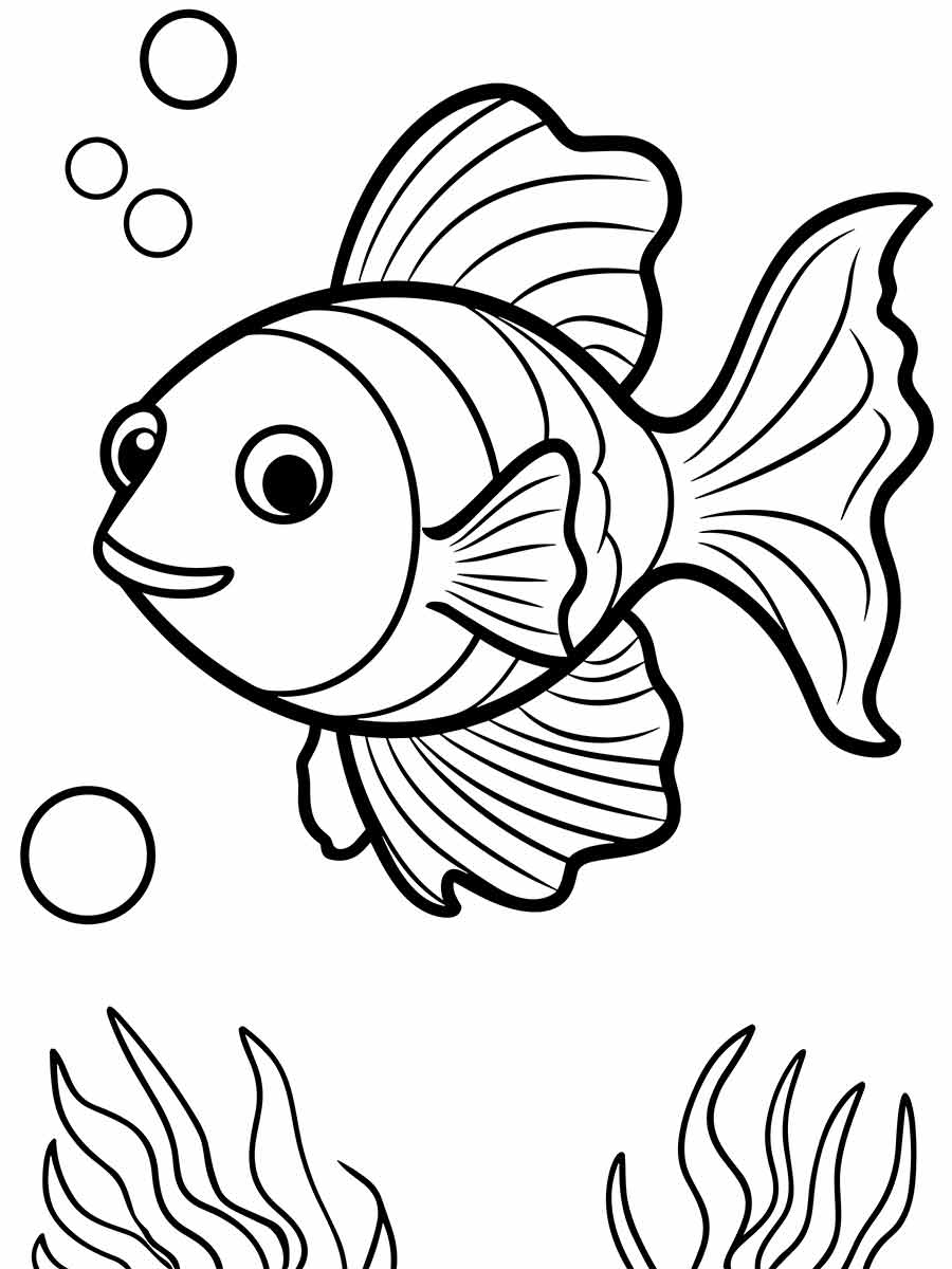 Fish coloring page (30)