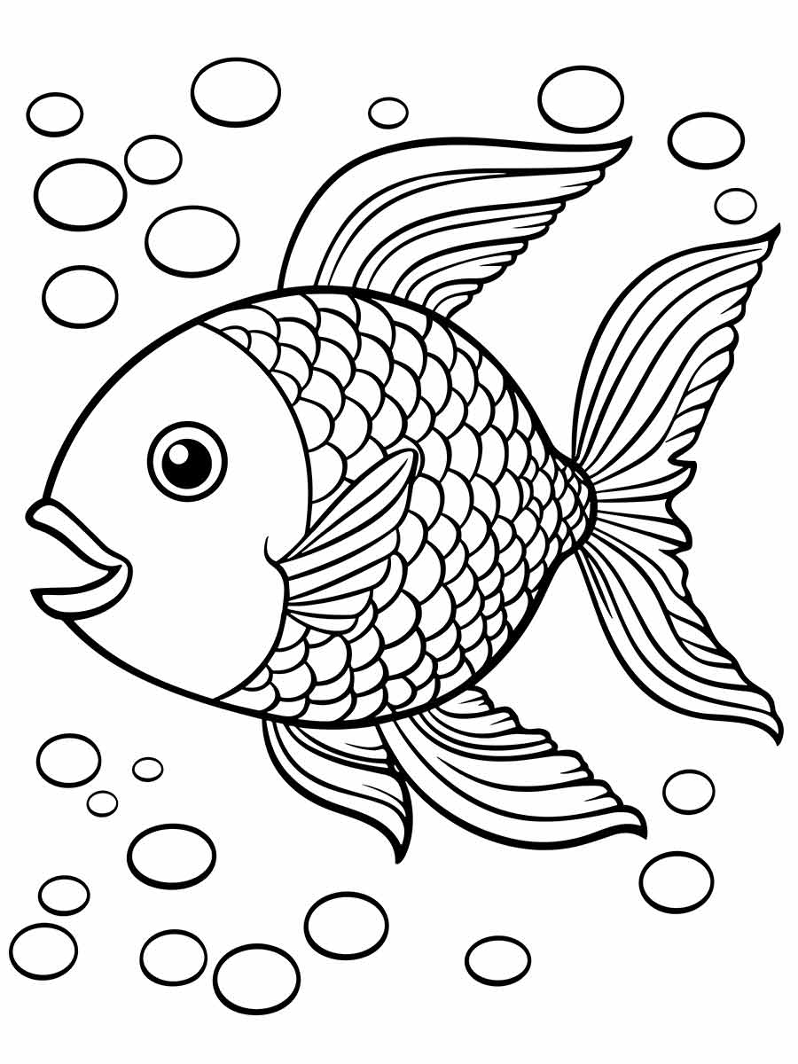 Fish coloring page (33)