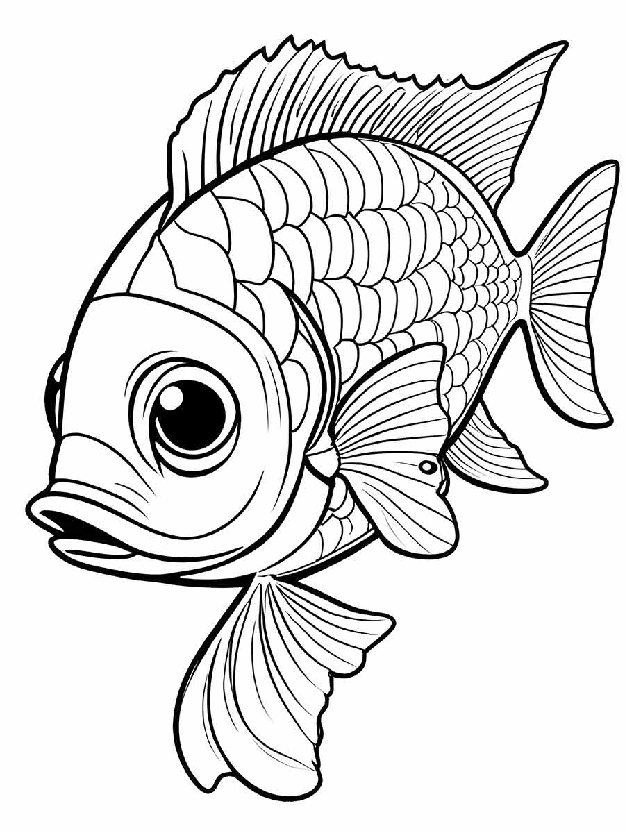 Fish coloring page (38)