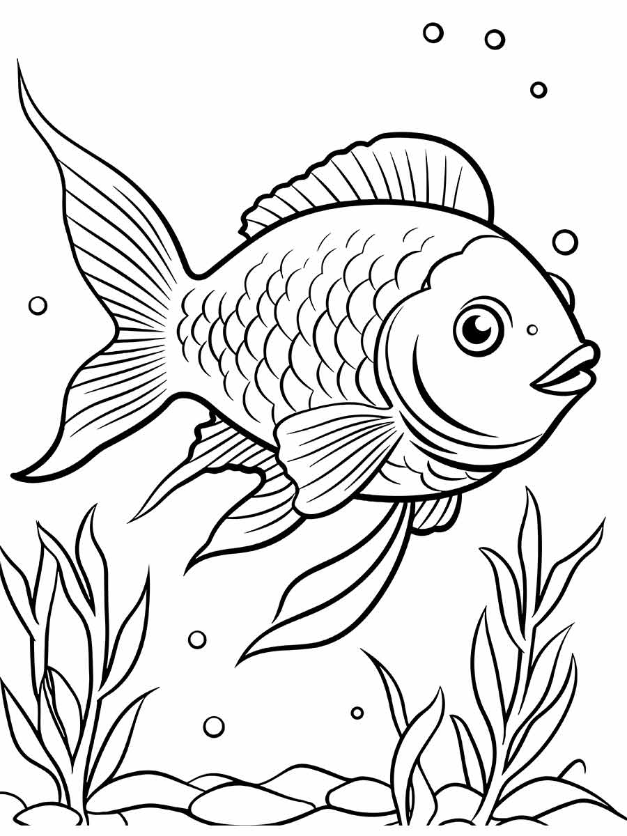 Fish coloring page (39)